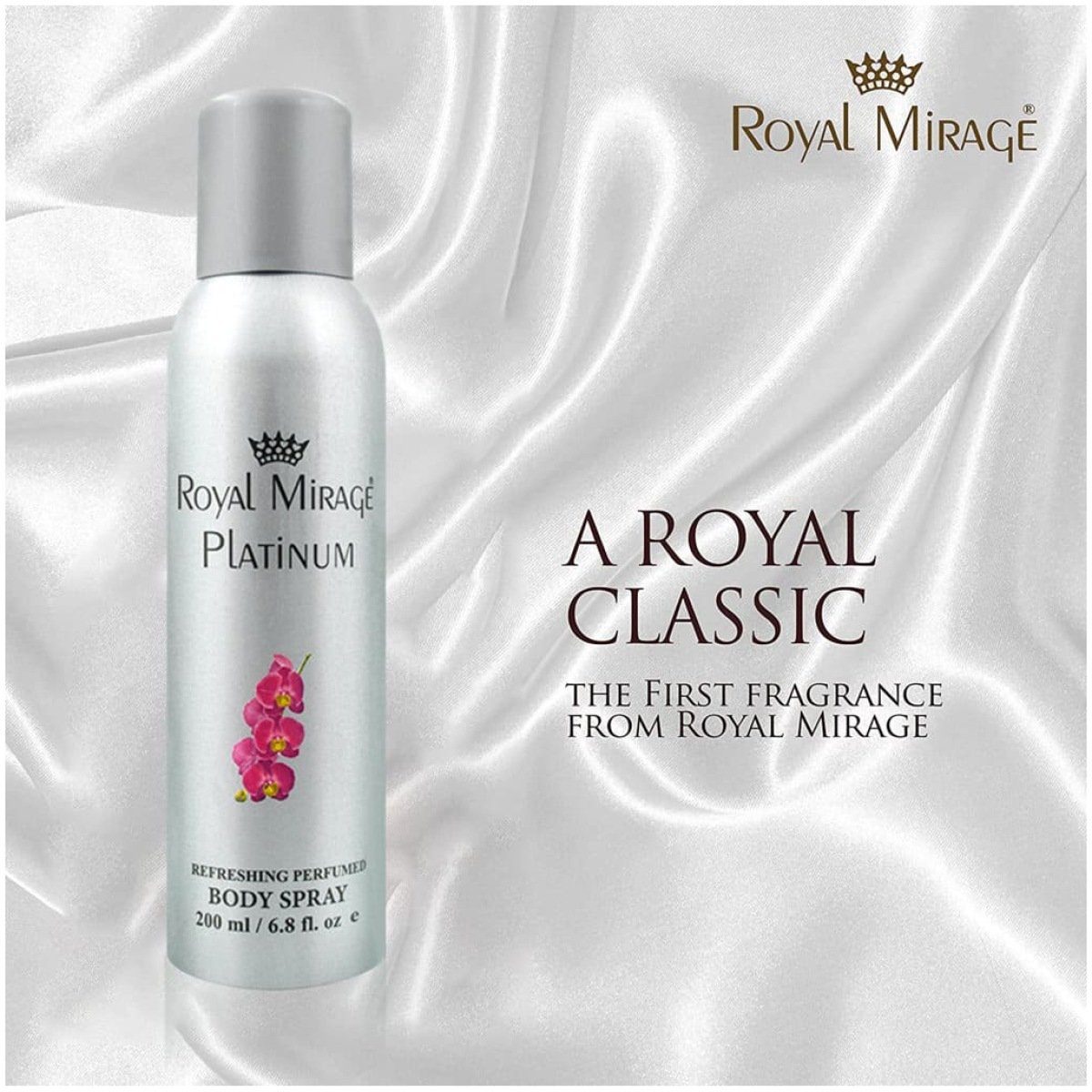 Royal Mirage Platinum Perfumed Body Deodorant Spray 200ml