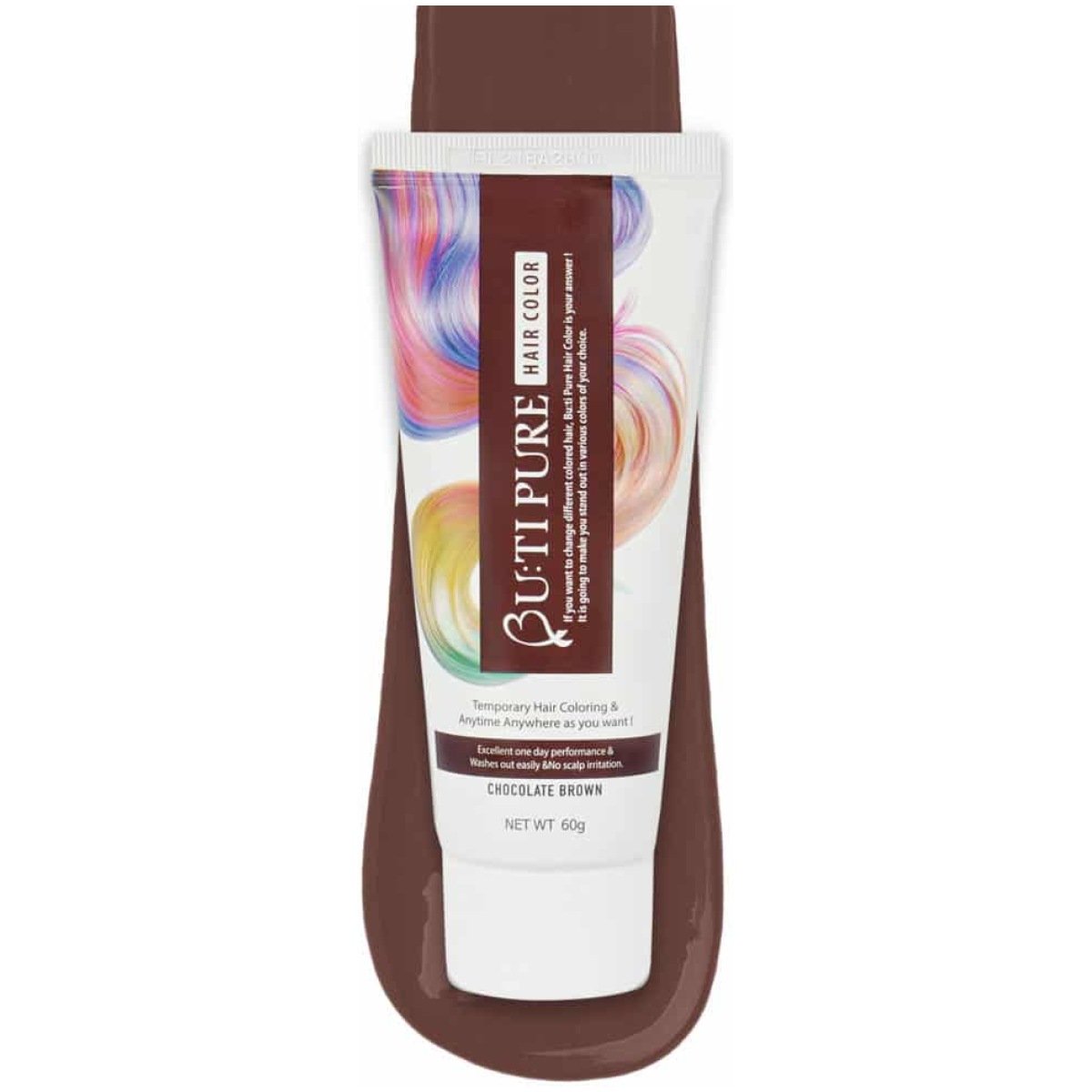 Butipure Chocolate Dark Brown Semi Permanent Conditioning Temporary Waterproof Hair Color 60ml