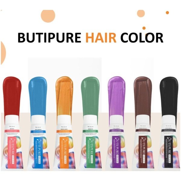 Butipure Groovy Orange Semi Permanent Conditioning Temporary Waterproof Hair Color 60ml