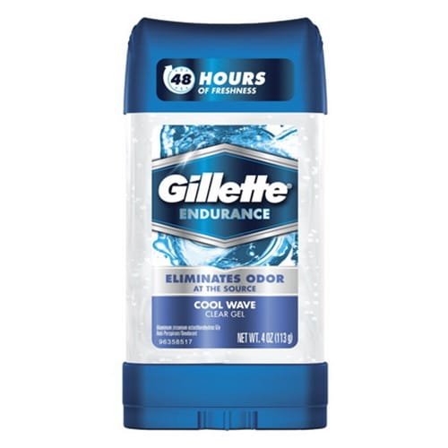 Gillette Endurance Cool Wave Antiperspirant Clear Gel Deodorant 107G