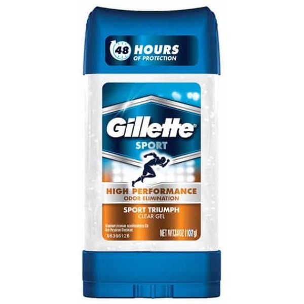 Gillette High Performance Sport Triumph Clear Gel Deodorant Stick 107G
