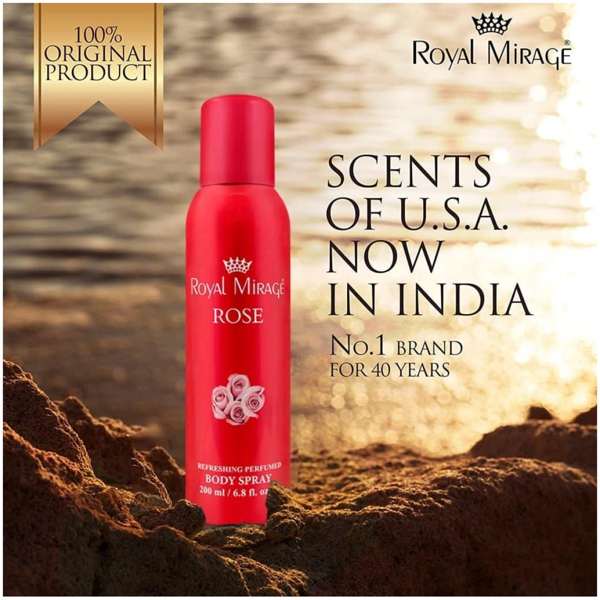 Royal Mirage Rose Perfumed Body Deodorant Spray 200ml