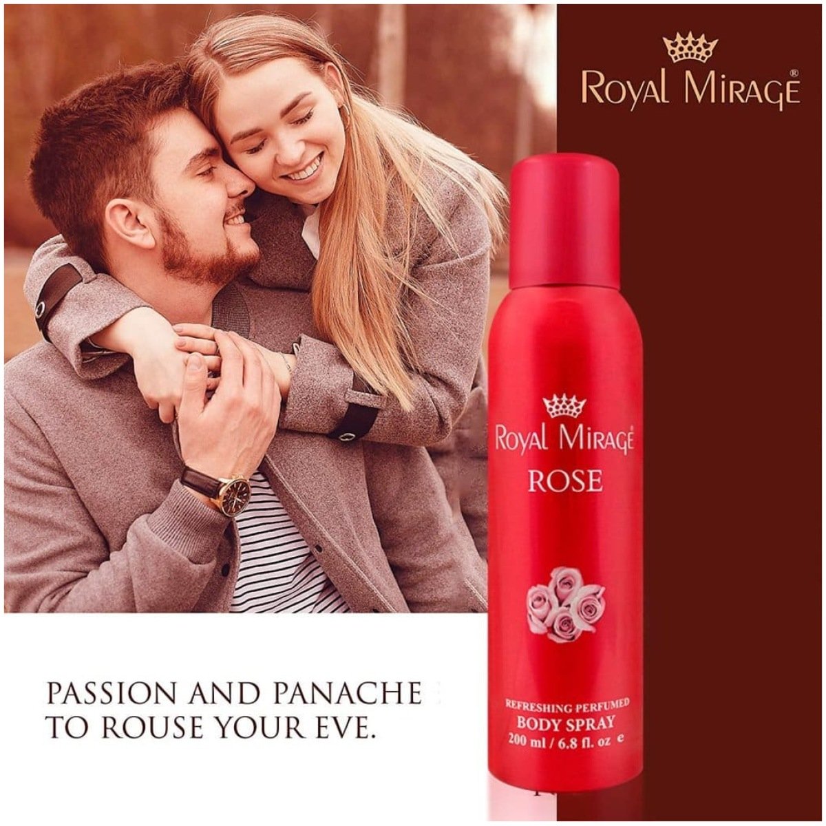 Royal Mirage Rose Perfumed Body Deodorant Spray 200ml