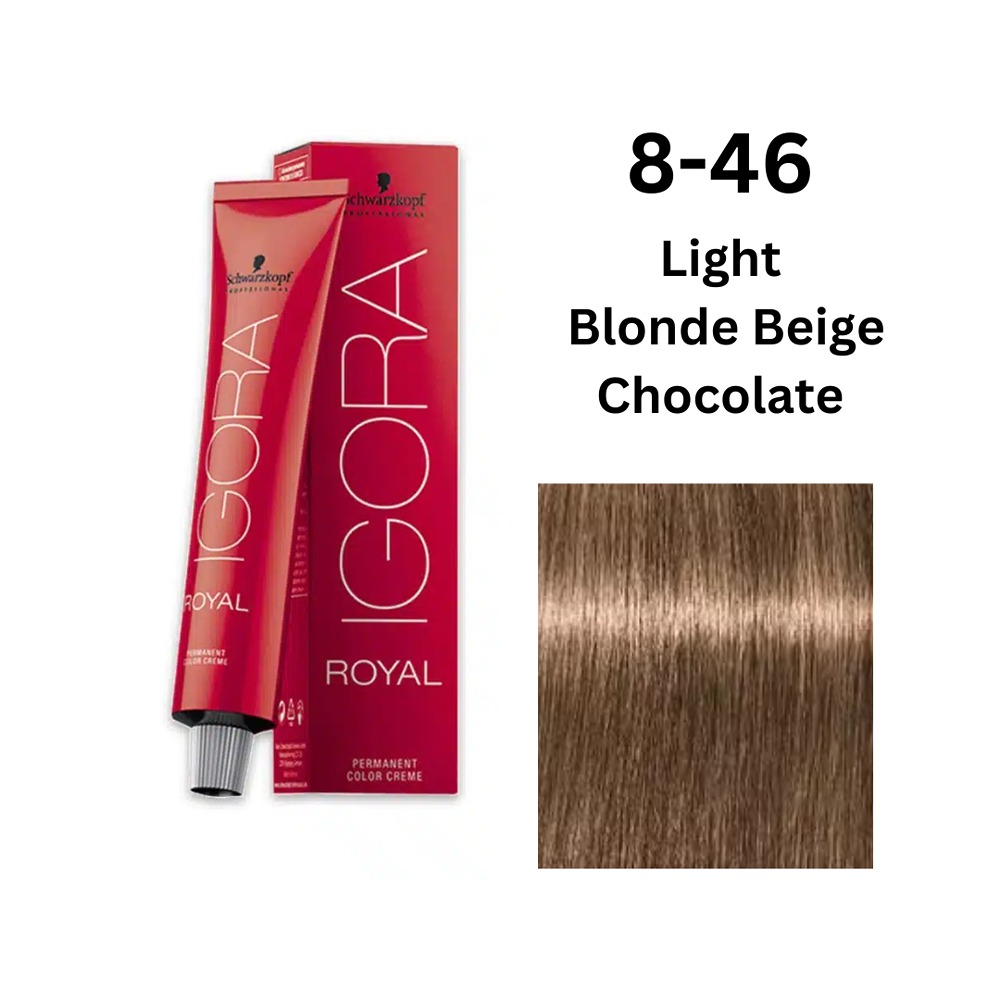 Schwarzkopf Igora Royal Hair Color, 8-46 Light Blonde Beige Chocolate 60ml Schwarzkopf Igora Royal Hair Color, 8-46 Light Blonde Beige Chocolate 60ml