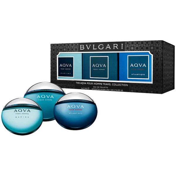 BVLGARI Parfumes The Aqua Pour Homme EDT 3 Travel Collection