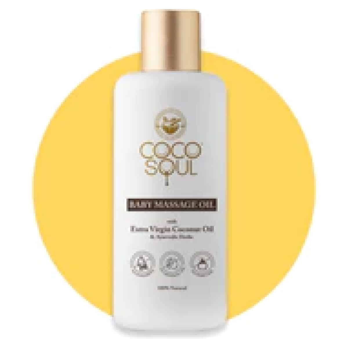 Coco Soul Baby Massage Oil with Extra Virgin Coconut Oil & Ayurvedic Oil 200ml