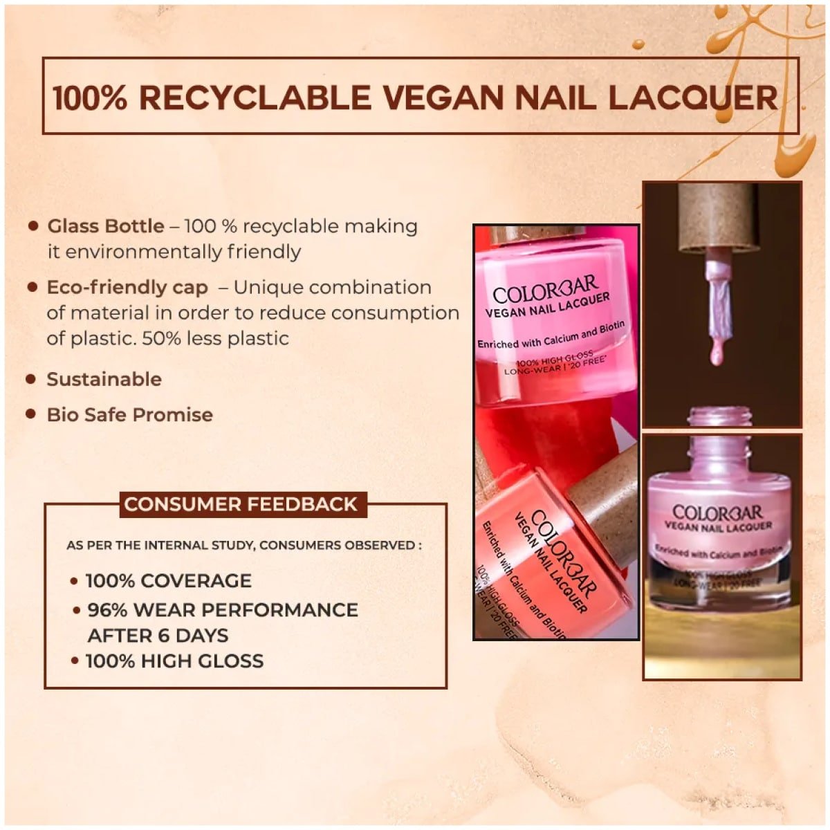 Colorbar Vegan Nail Lacquer 102 Beehave