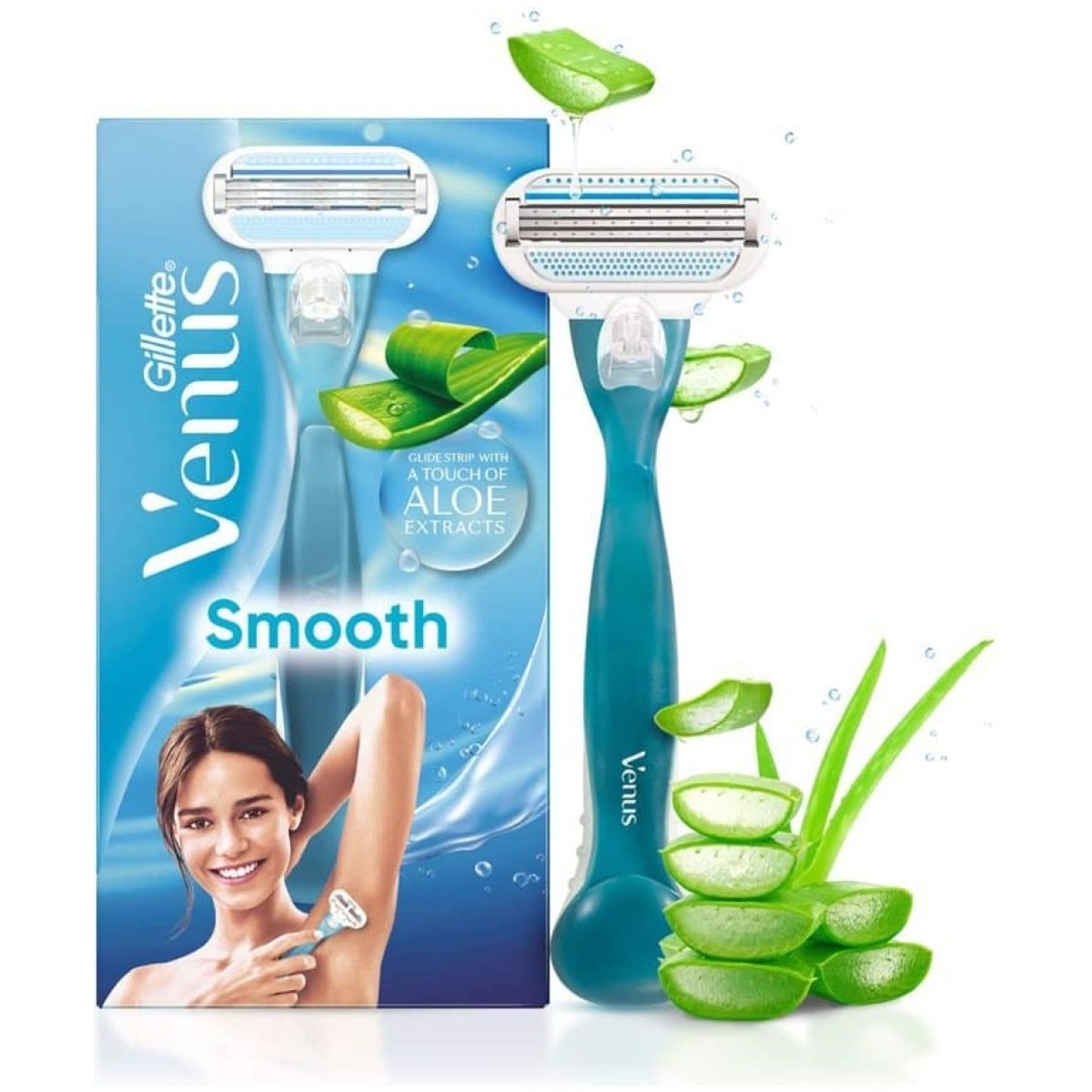 Gillette Venus Hair Removal Razor With Aloe Extract For Women