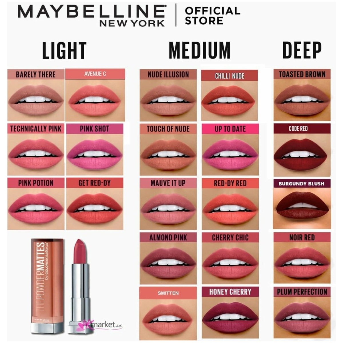 Maybelline New York Color Sensational Creamy Matte Lipstick 671 Heated Pink 
