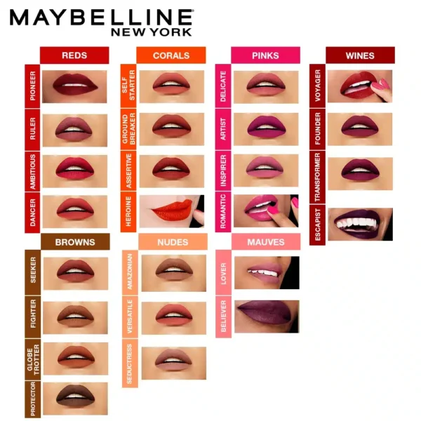 Maybelline New York Color Sensational Creamy Matte Lipstick 696 Burgundy Blush 