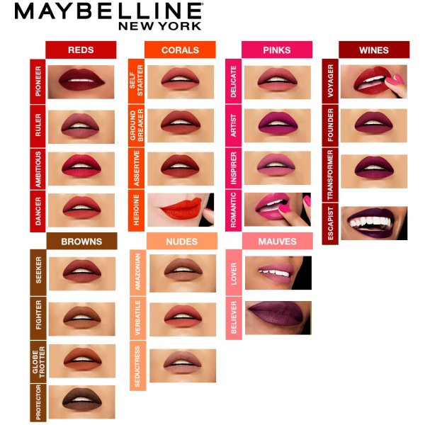 Maybelline New York Color Sensational Creamy Matte Lipstick 696 Burgundy Blush 