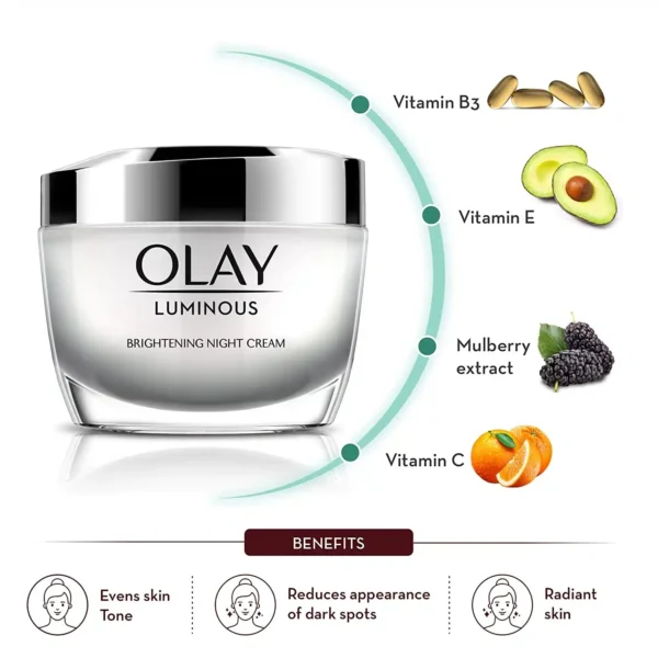 Olay Night Cream Luminous Night Moisturiser 50 g