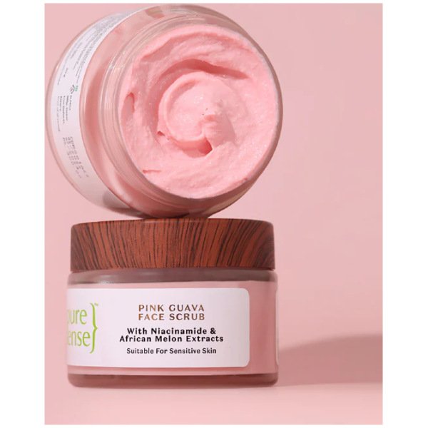 PureSense Pink Guava Face Scrub With Niacinamide African Melon For A Clear & Glowing Skin 50G