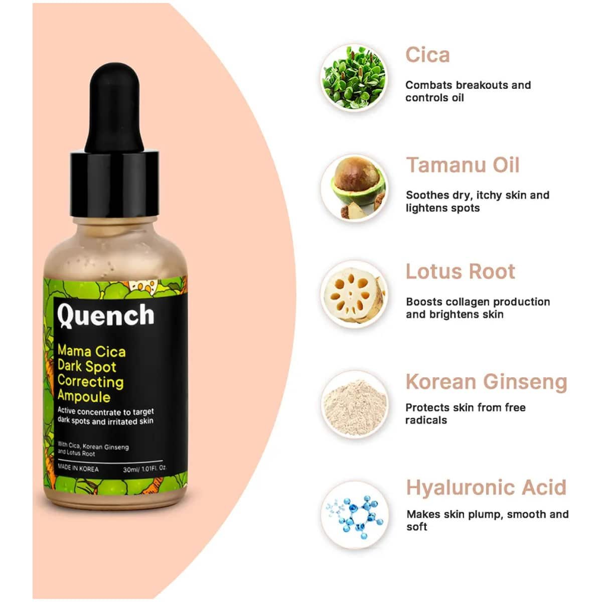 Quench Botanics Mama Cica Dark Spot Correcting Ampoule 30ml