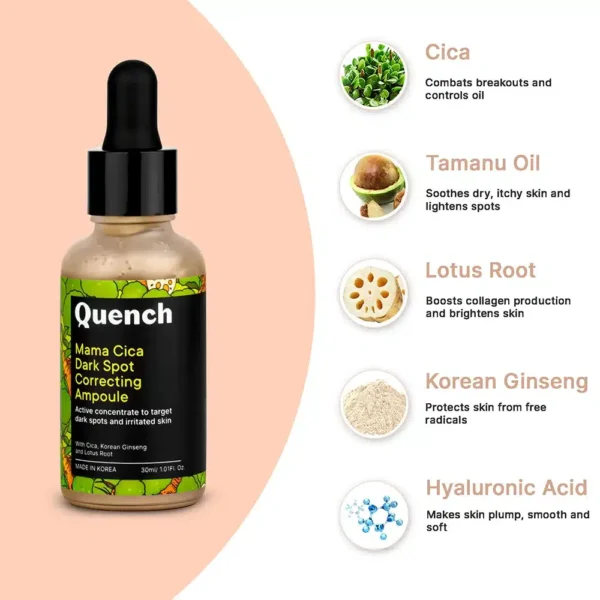 Quench Botanics Mama Cica Dark Spot Correcting Ampoule 30ml