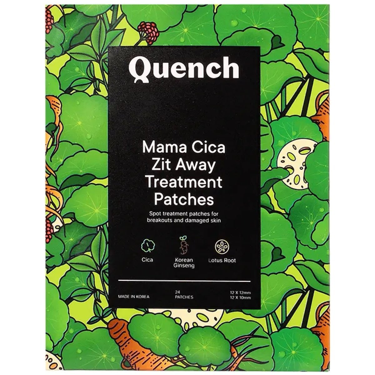 Quench Botanics Mama Cica Zit Away Treatment Patches 24 pieces