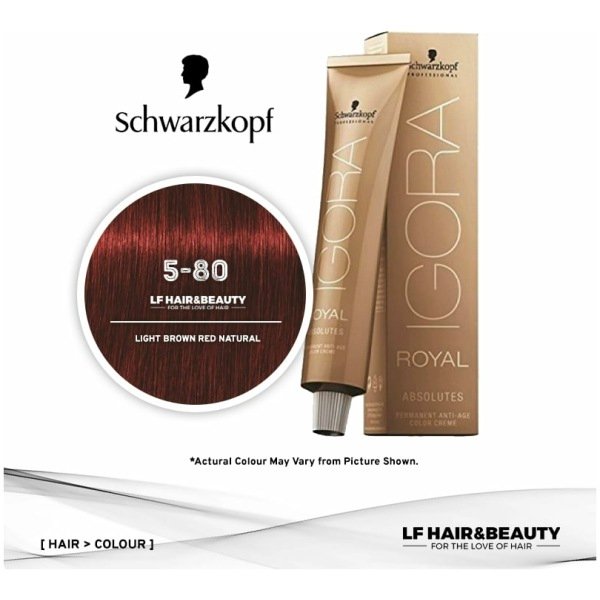 Schwarzkopf Professionals Igora Royal Absolutes Hair Color 60ml 5-80 Light Brown Red Natural 