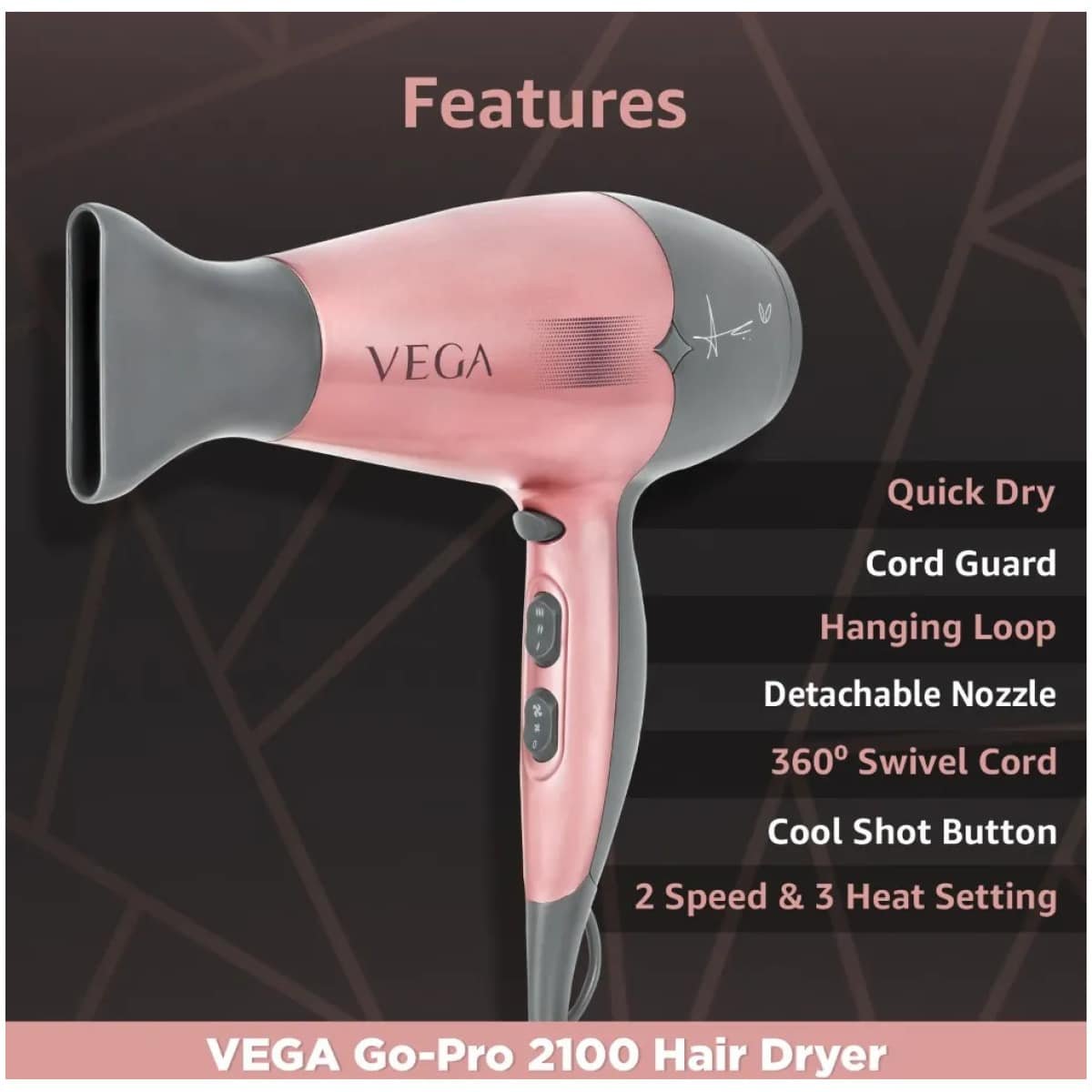 VEGA Go-Pro 2100 Hair Dryer VHDH-25