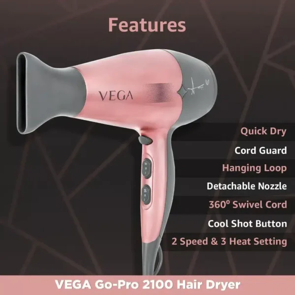 VEGA Go-Pro 2100 Hair Dryer VHDH-25