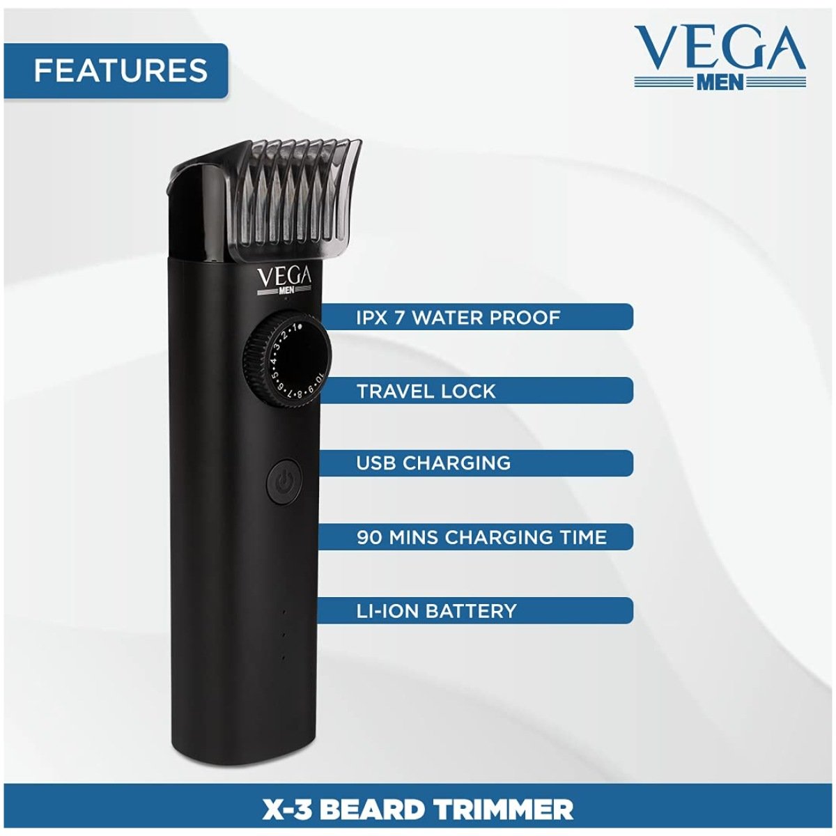 VEGA Men X3 Beard Trimmer For Men (VHTH-24)