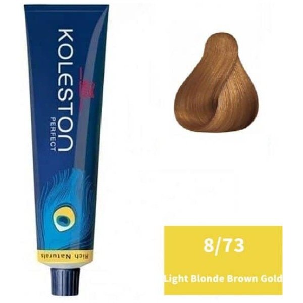 Wella Professionals Koleston Rich Naturals Hair Color 60Gm 8/73 Light Blonde Brown Gold