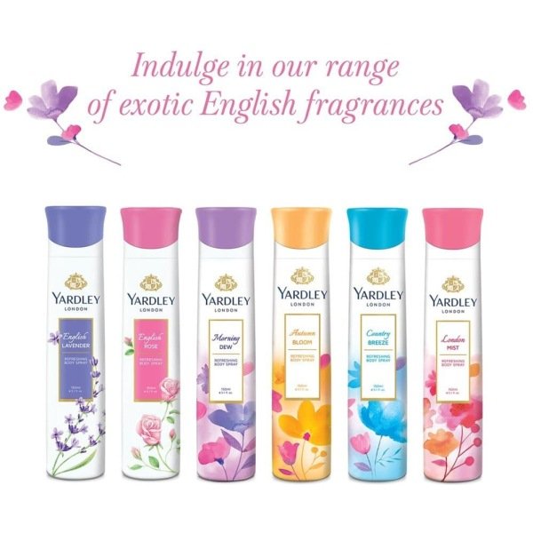 Yardley London English Rose Refreshing Body Spray For Women 150ml