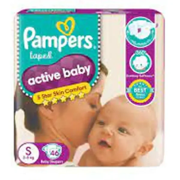 Pamper Active Baby 46 Diapers S