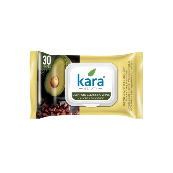 Kara Deep Pore Cleansing Skin Care Wipes Avocado 30 Wipes