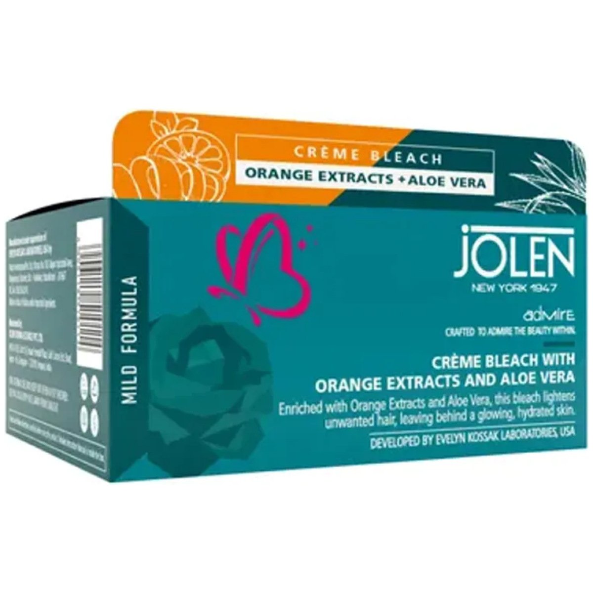 Jolen New York Crème Bleach With Orange Extracts & Aloe Vera 40G