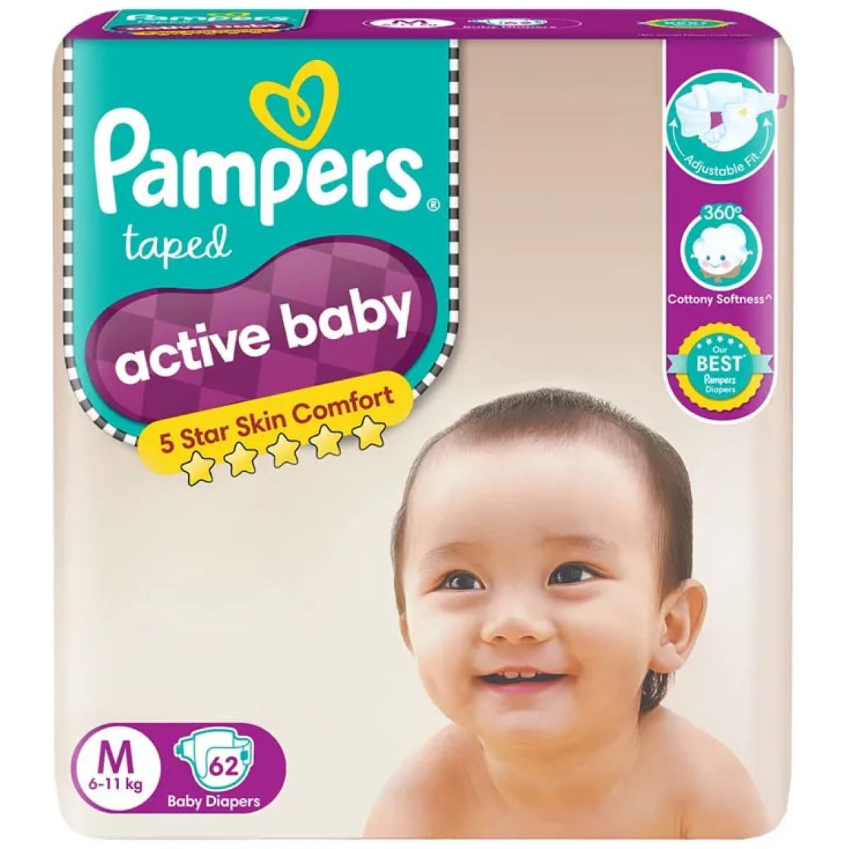 Pampers Active Baby Diapers Medium