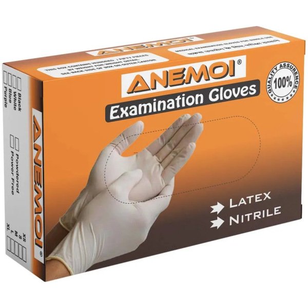 ANEMOI Disposable Latex Gloves 50Pc