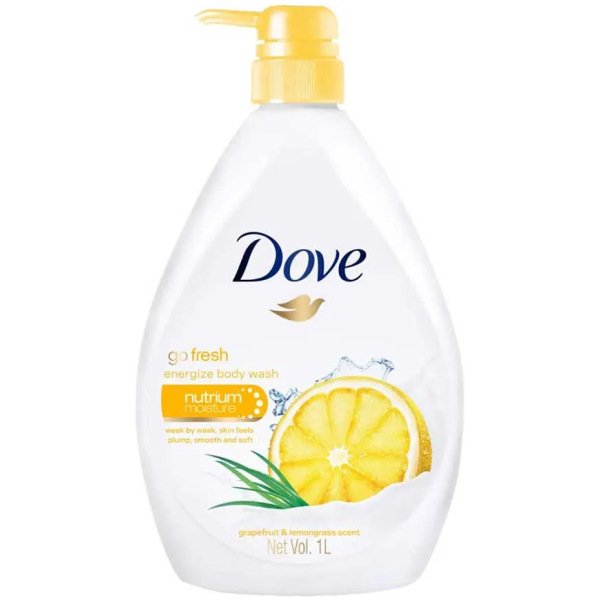 Dove Go Fresh Energize Body Wash Grapefruit and Lemongrass Scent 33.8 Ounce (1 Liter) 
