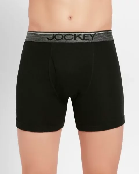 Jockey Boxer Briefs with Front Fly & Exposed Waistband #8008 (Pack of 2)
