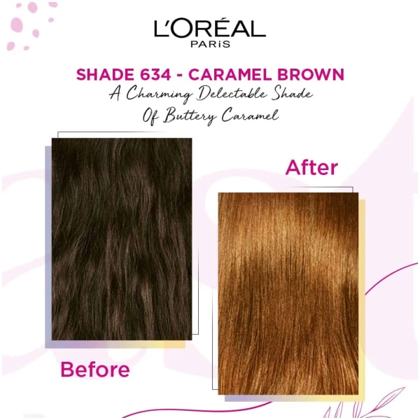 L'Oreal Paris Casting Creme Gloss Hair Color 634 Caramel Brown 100G+60ml
