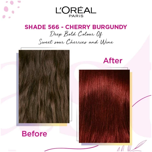 LOreal Paris Casting Creme Hair Color 566 Cherry Burgundy 100G+60ml