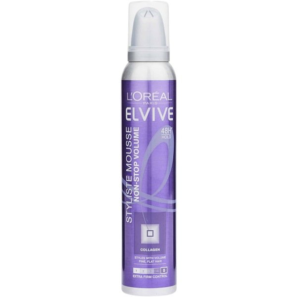 Loreal Elvive Styliste Non-Stop Volume 48H Hold Mousse 200ml