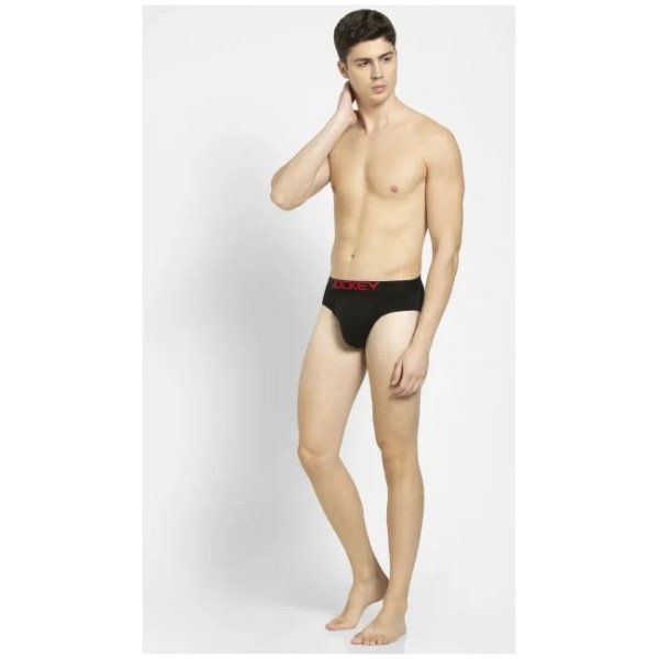 Jockey Men's Super Combed Cotton Elastane Stretch Solid Brief with Ultrasoft Waistband #US07