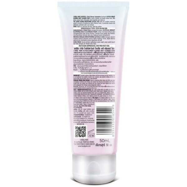L'Oreal Paris Glycolic Bright Daily Foaming Face Cleanser 50ml