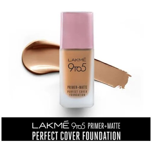 Lakme 9 To 5 Primer + Matte Perfect Cover Foundation - N340 Neutral Almond