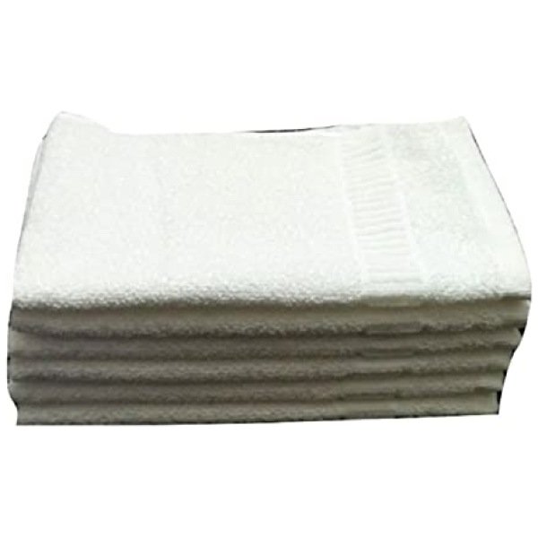 Cotton Colors Plain Design Napkins (Large, White, Pack of 6)_D93