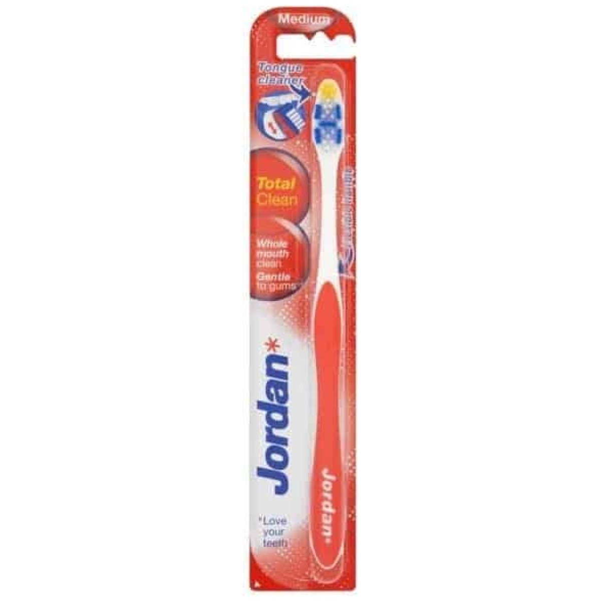 Jordan Total Clean Toothbrush With Tongue Cleaner Medium ( Assorted Color )