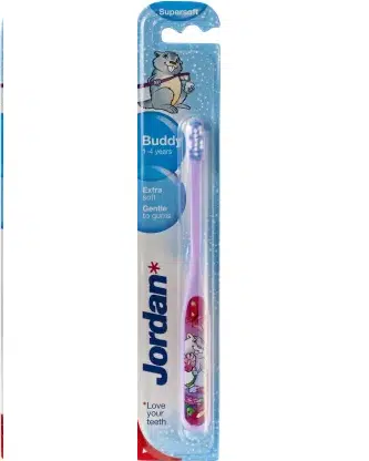 Jordan Buddy Toothbrush for Kids 5-10 Years Super Soft ( Assorted Color )