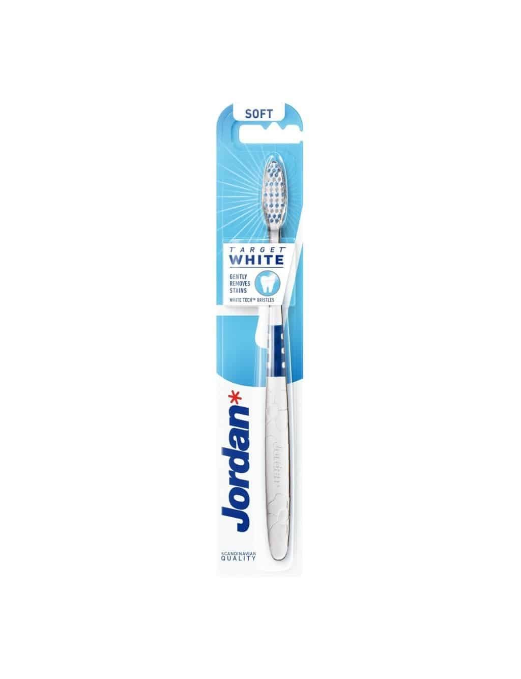 Jordan Target White Toothbrush Soft With Whitetech Technology ( Assorted Color )