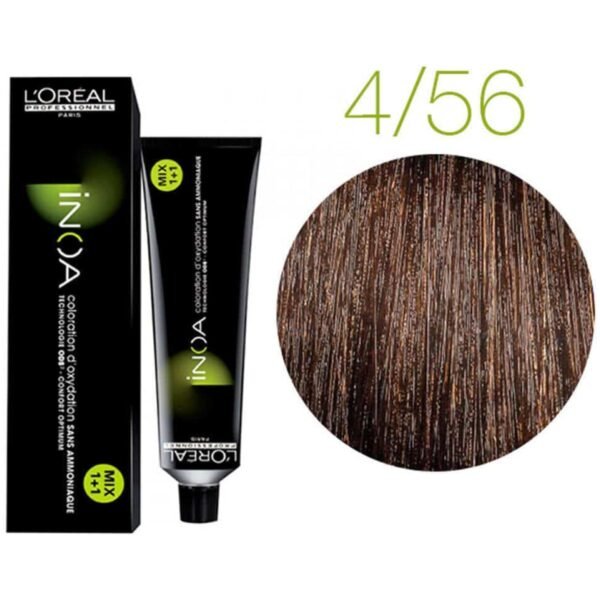 L’Oreal Inoa Hair Color 60G 4.56 +Developer 1000ml