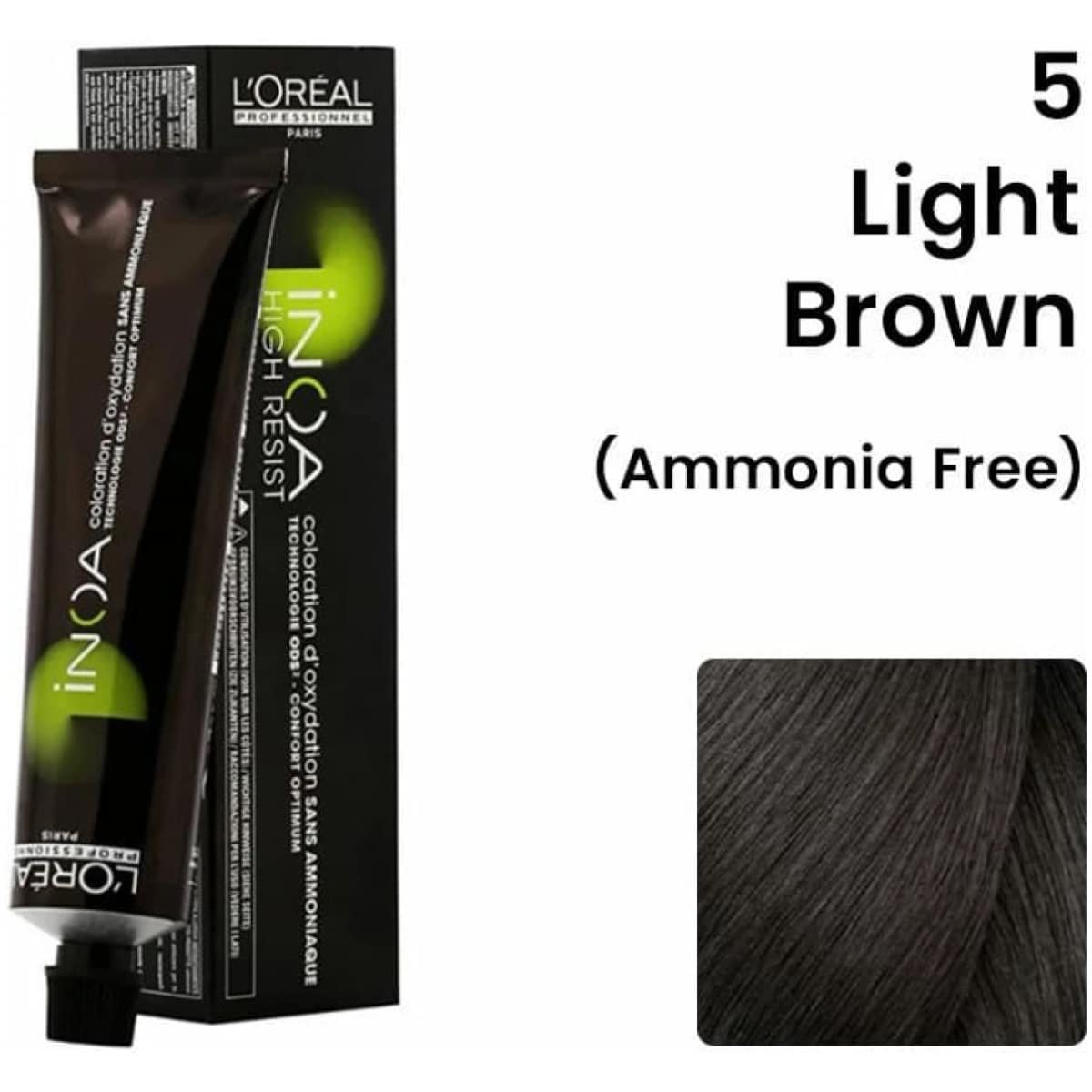 L’Oreal Inoa Hair Color 60G 5 Light Brown +Developer 1000ml