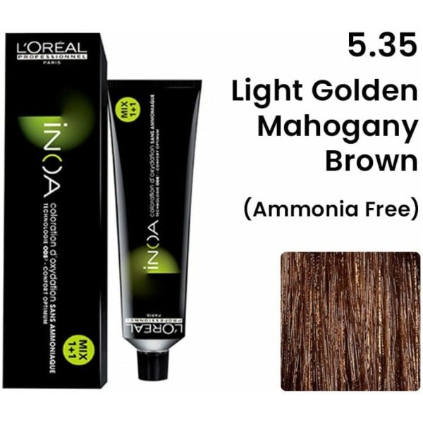 L’Oreal Inoa Hair Color 60G 5.35 +Developer 1000ml Combo