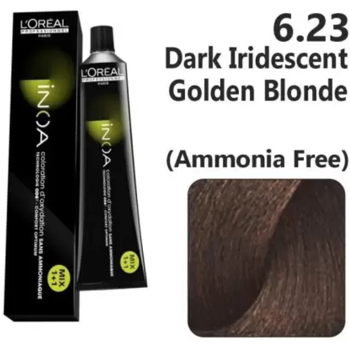 L’Oreal Inoa Hair Color 60G 6.23 Dark Golden +Developer 1000ml