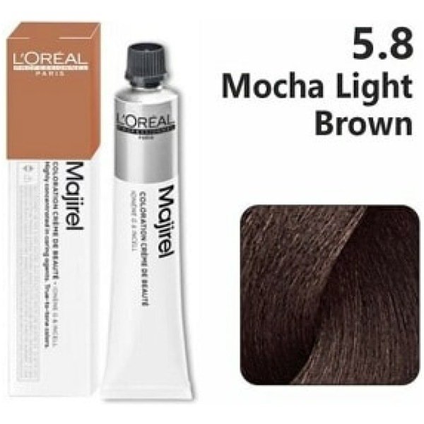 L’Oreal Majirel Hair Color 50G 50G 5.8 Mocha Light Brown+ Oxidant 1000Ml Combo