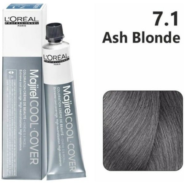 L’Oreal Majirel Hair Color 50G 50ml 7.1 + Oxidant 1000Ml