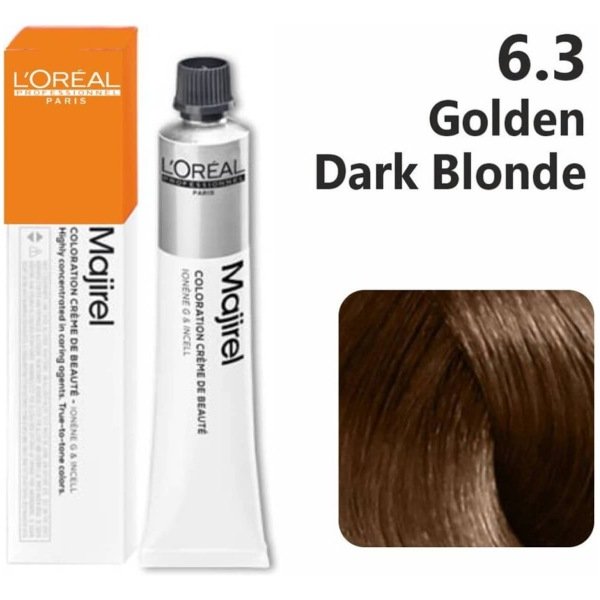 L’Oreal Majirel Hair Color 50G 6.3 + Oxidant 1000Ml
